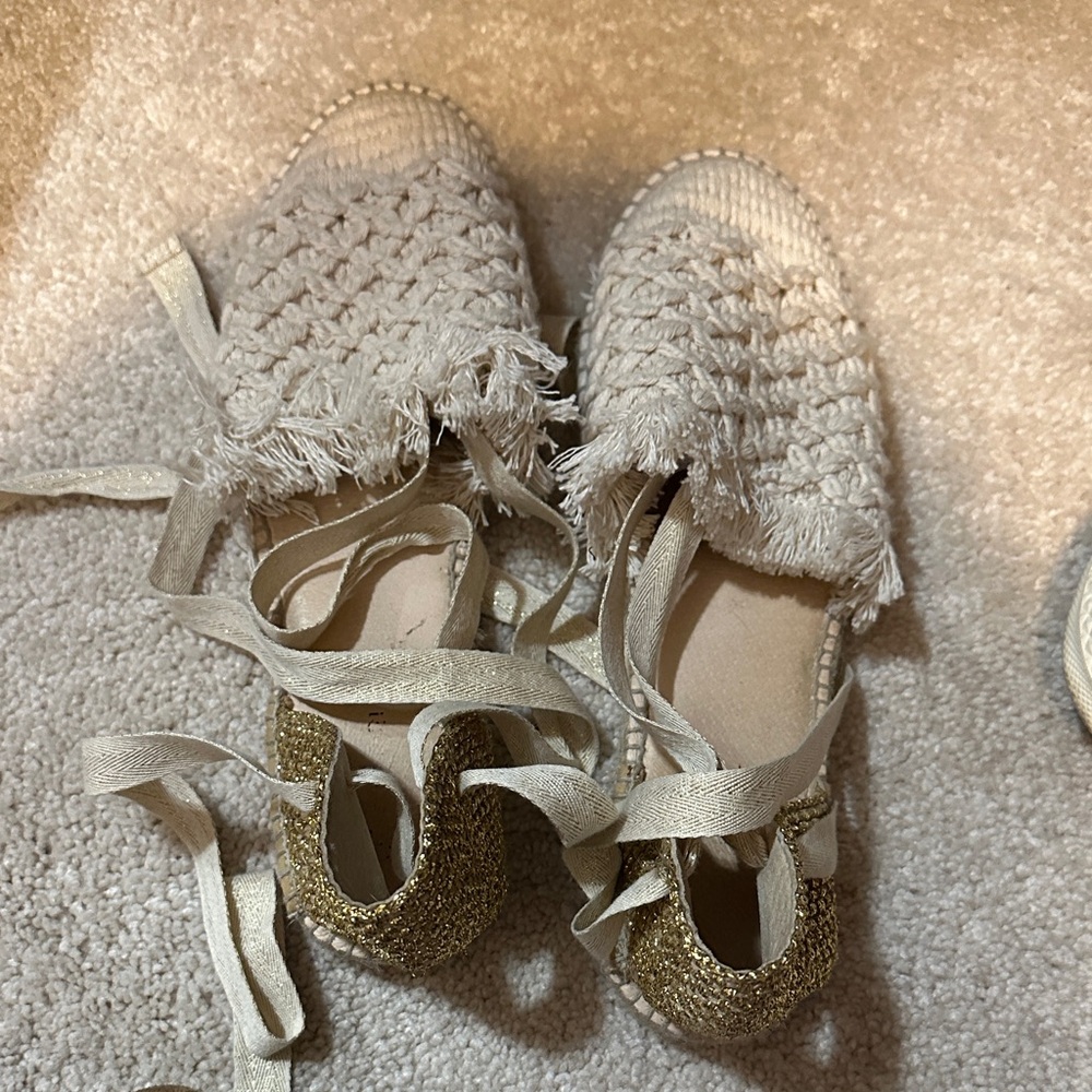 Free People tie up espadrille flat 8